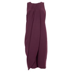 Max Mara - Vestito viola con dettaglio a drappo - taglia M