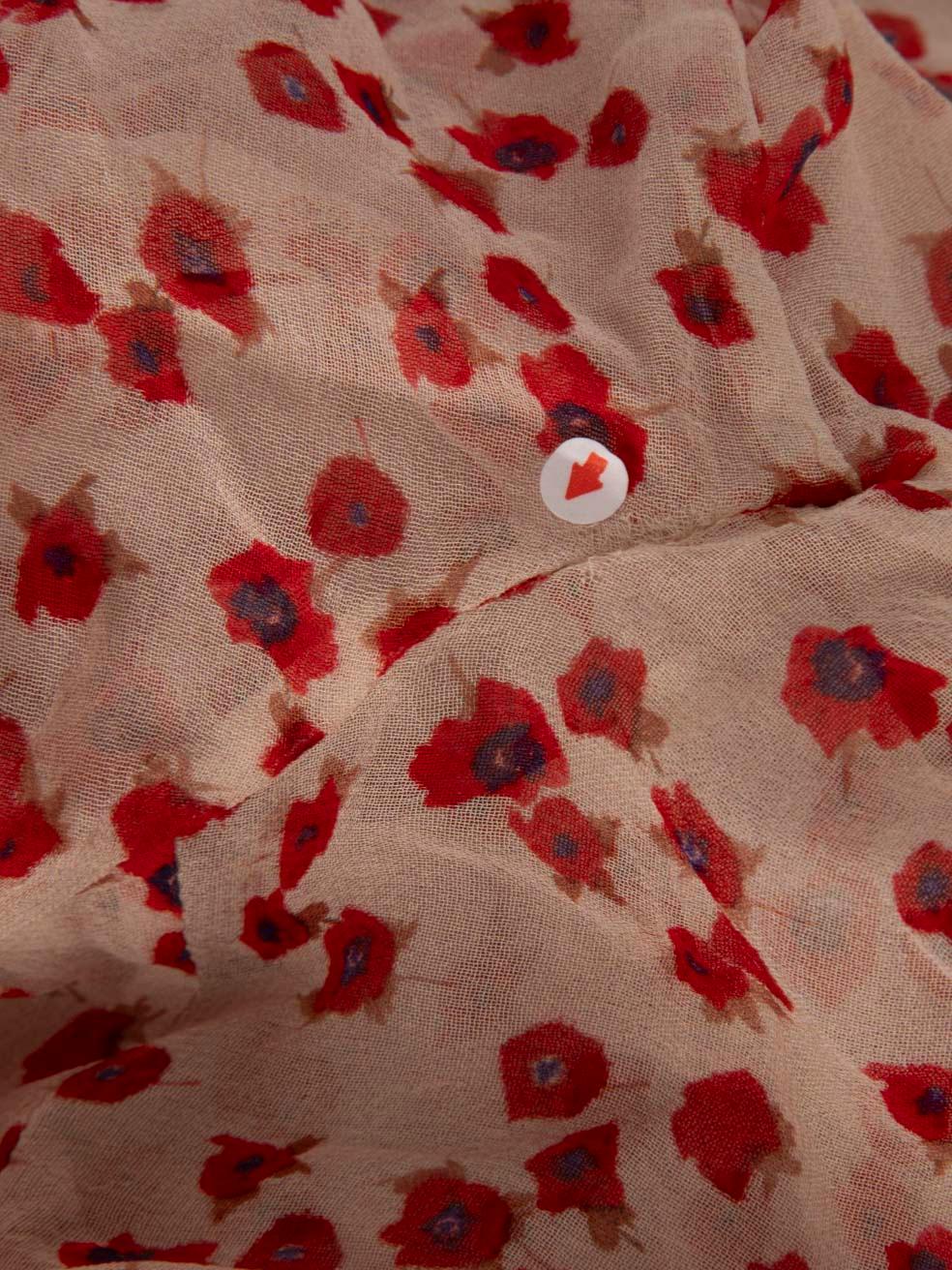 Women's Max Mara Red Floral See Through Dress Size M