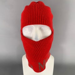 MAX MARA Lana con logo rosso e grigio Cashmere Cappelli di seta