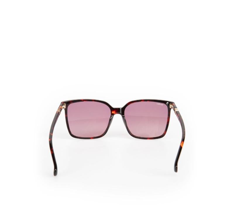 Max Mara - Lunettes de soleil havane rouge à monture carrée Neuf à London, GB