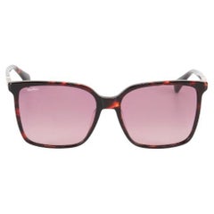 Max Mara Red Havana Square Frame Sunglasses