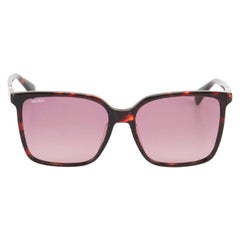 Max Mara Rote Havana Quadratische Sonnenbrille Max Mara Rote Havana Quadratische Sonnenbrille
