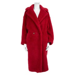 Used Max Mara Red Wool Oversized Coat Size M