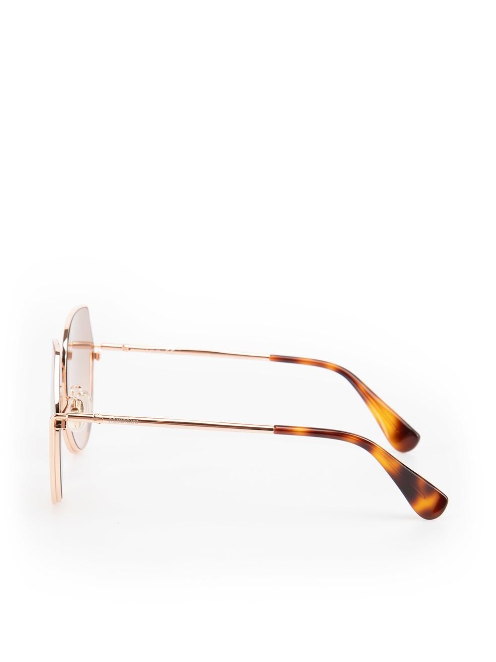 Max Mara Rose Gold Geometric Gradient Sunglasses 1