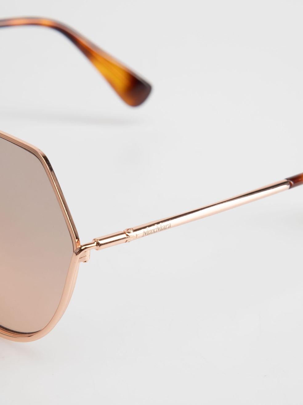 Max Mara Rose Gold Geometric Gradient Sunglasses 3