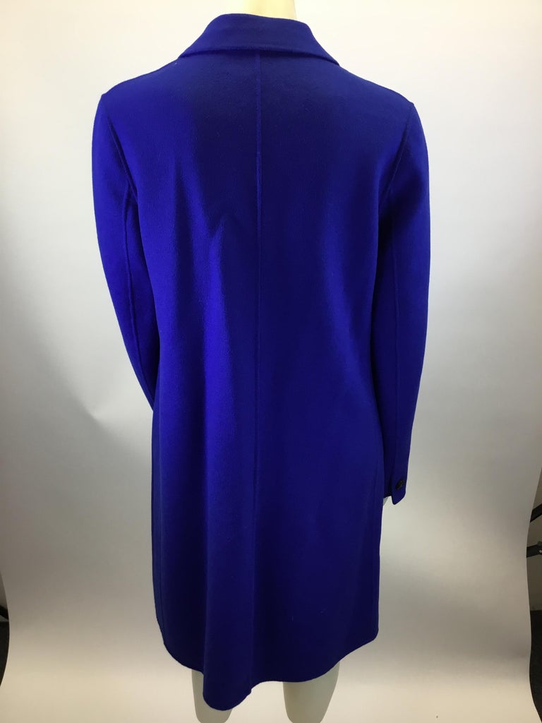 Max Mara Royal Blue Wool Coat For Sale at 1stdibs