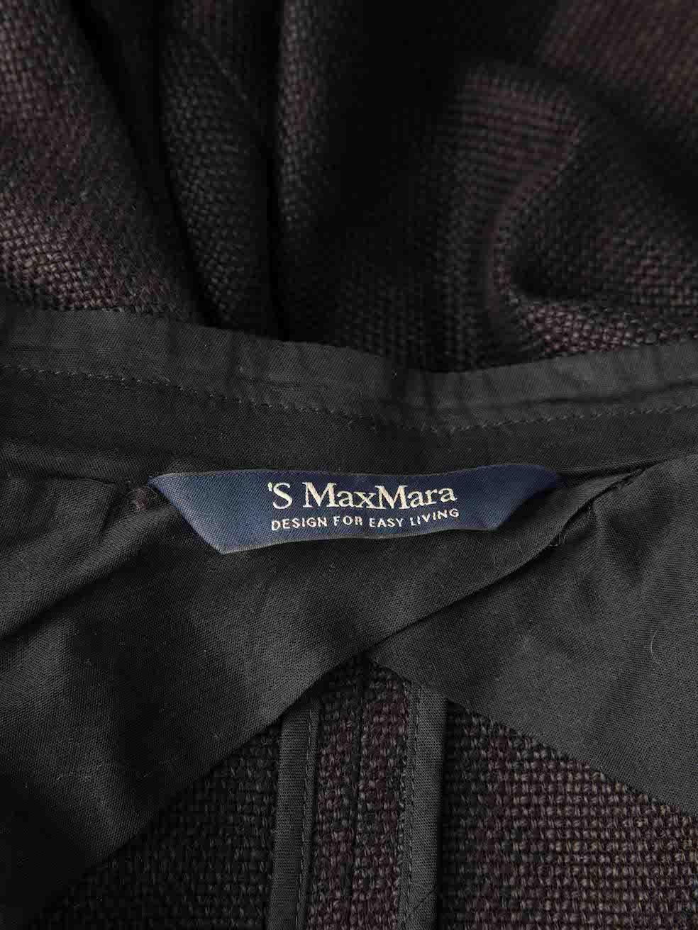 Max Mara S Max Mara Giacca nera con bottoni intrecciati taglia M. In condizioni buone in vendita a London, GB