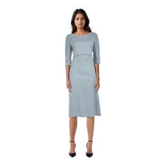 Max Mara 'S Max Mara Vestido Midi con Lazo Azul Talla XS