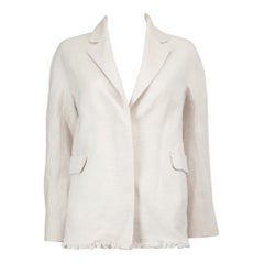 Max Mara 'S Max Mara Ecru Single Breasted Blazer Size S