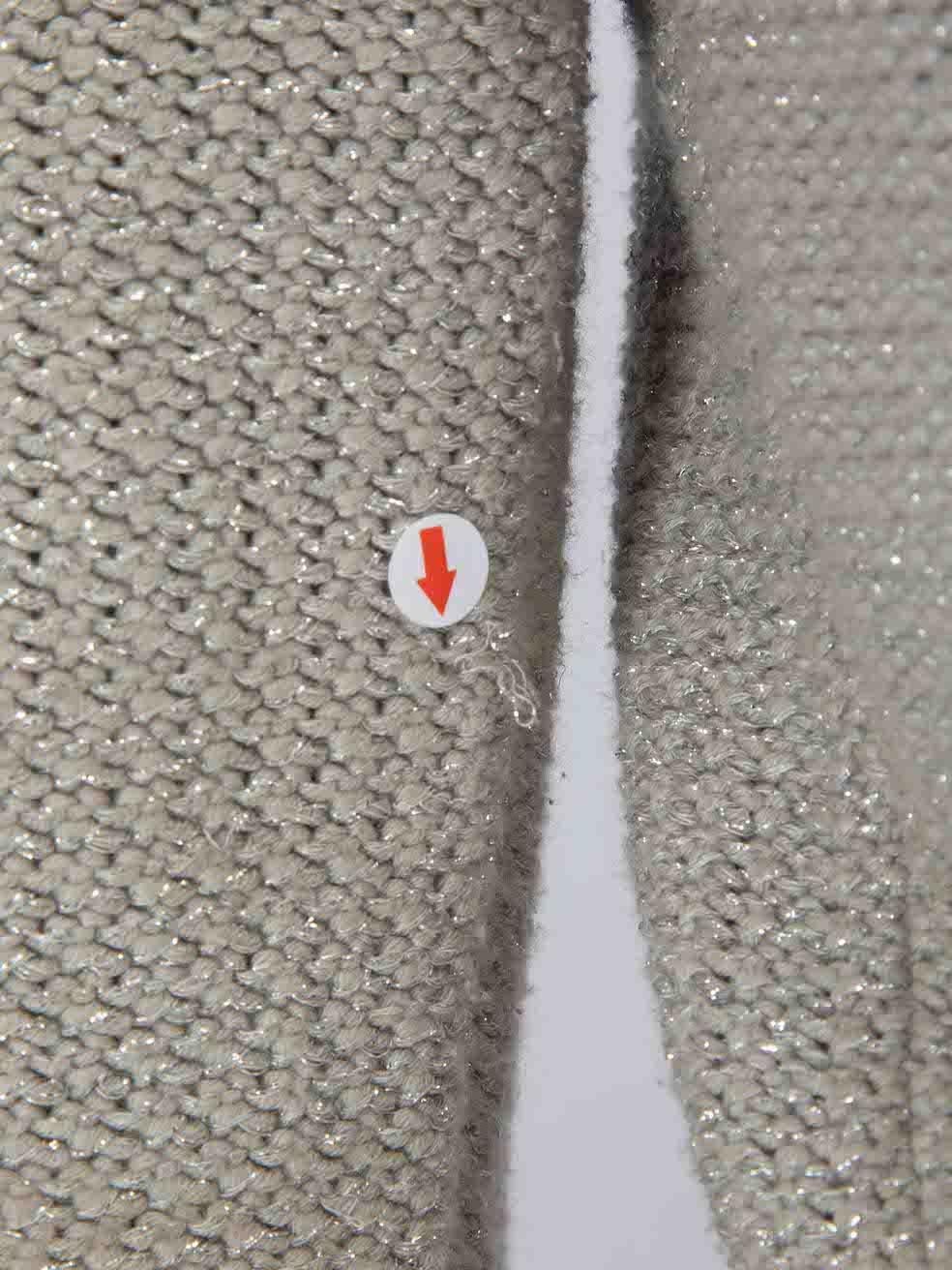 Max Mara 'S Max Mara Grey Knitted Belted Cardigan Size M In Excellent Condition In London, GB