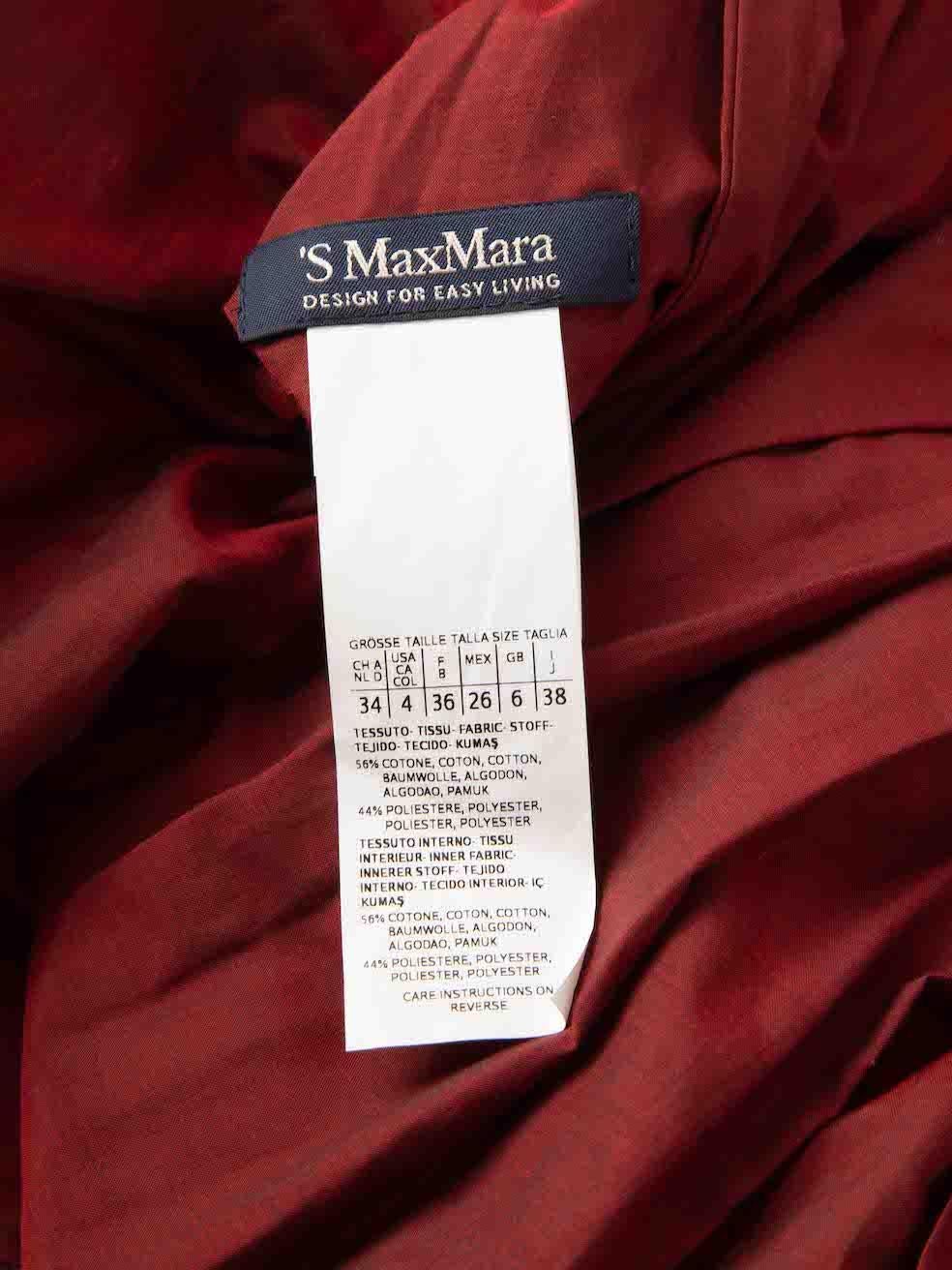 Max Mara S' Max Mara Pink Pleated Midi Wrap Dress Size XS In Good Condition For Sale In London, GB