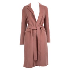 Max Mara 'S Max Mara Rosa Wollmantel mit Gürtel Größe L