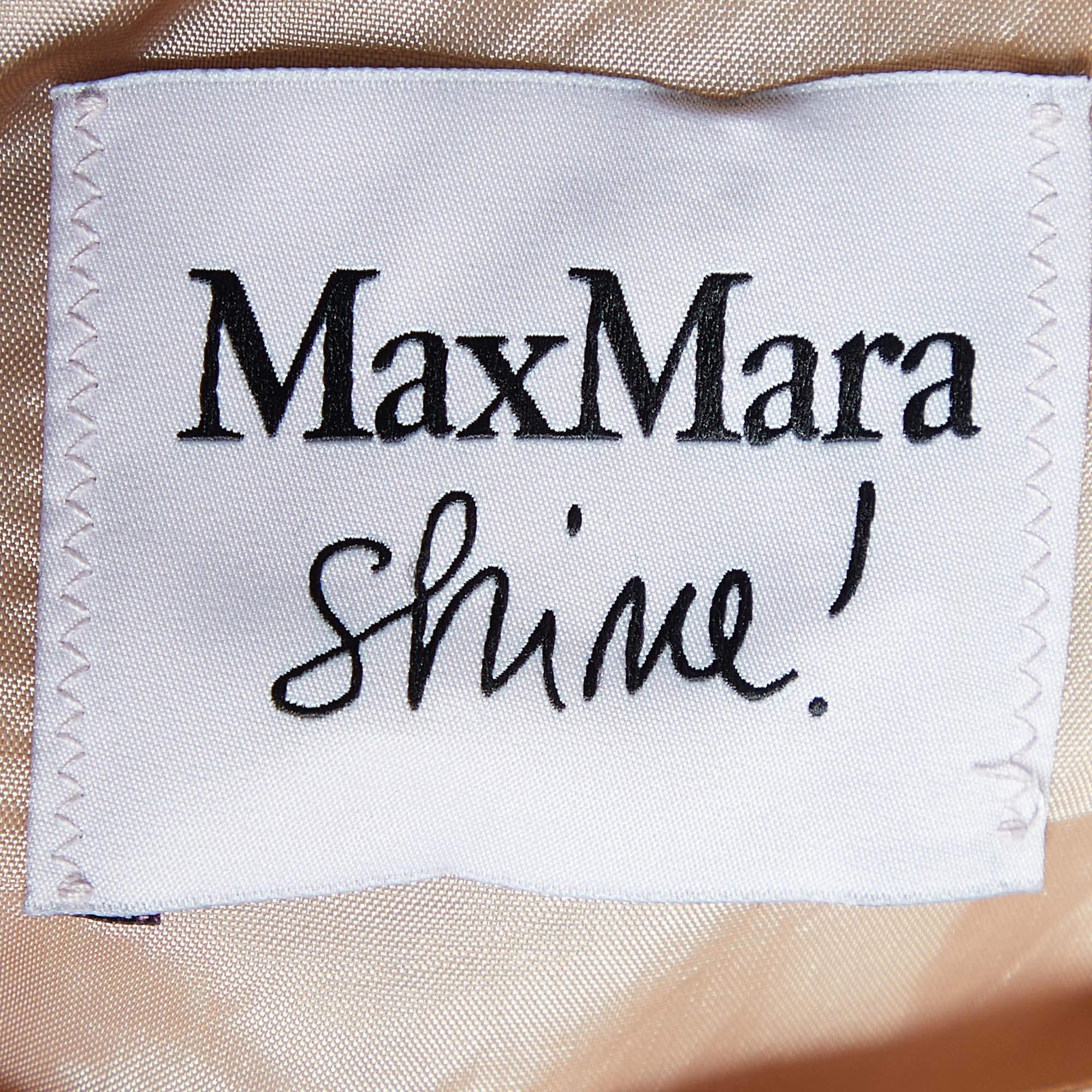 Max Mara Shine White Printed Cotton Sleeveless Dress S In Good Condition For Sale In Dubai, Al Qouz 2
