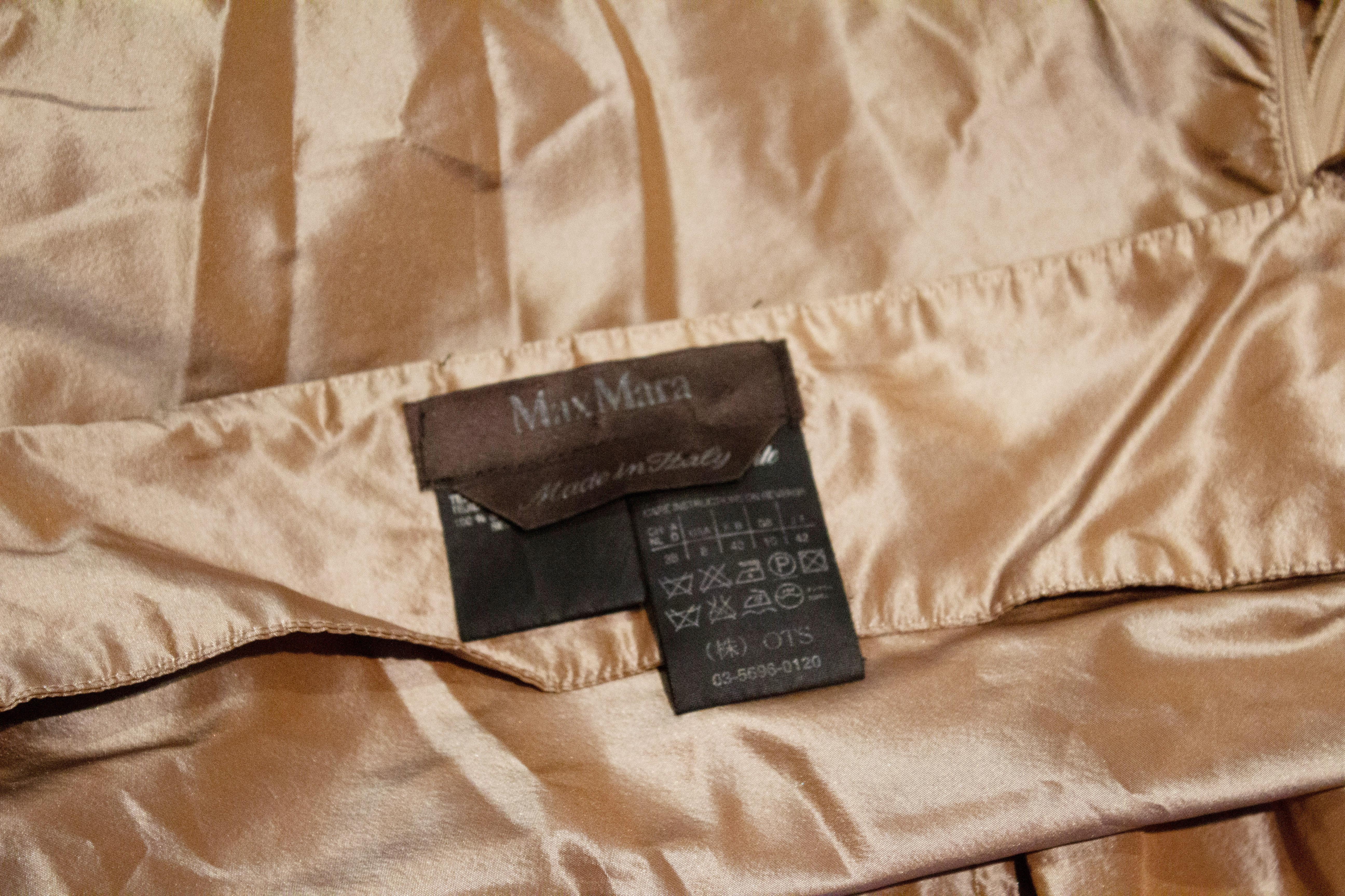 Brown Max Mara Silk Dress For Sale