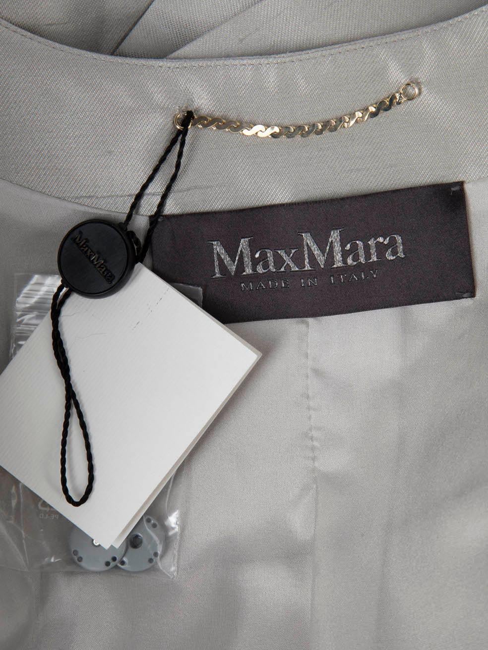 Women's Max Mara Silver Cape Cropped Jacket Size M For Sale