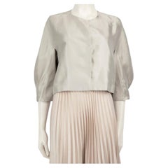 Max Mara Silver Cape Cropped Jacket Size M
