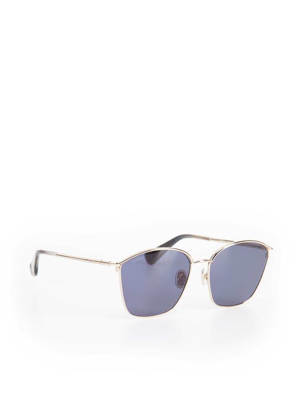 Gafas de sol Max Mara Metal Plateado Tintado Azul Gris