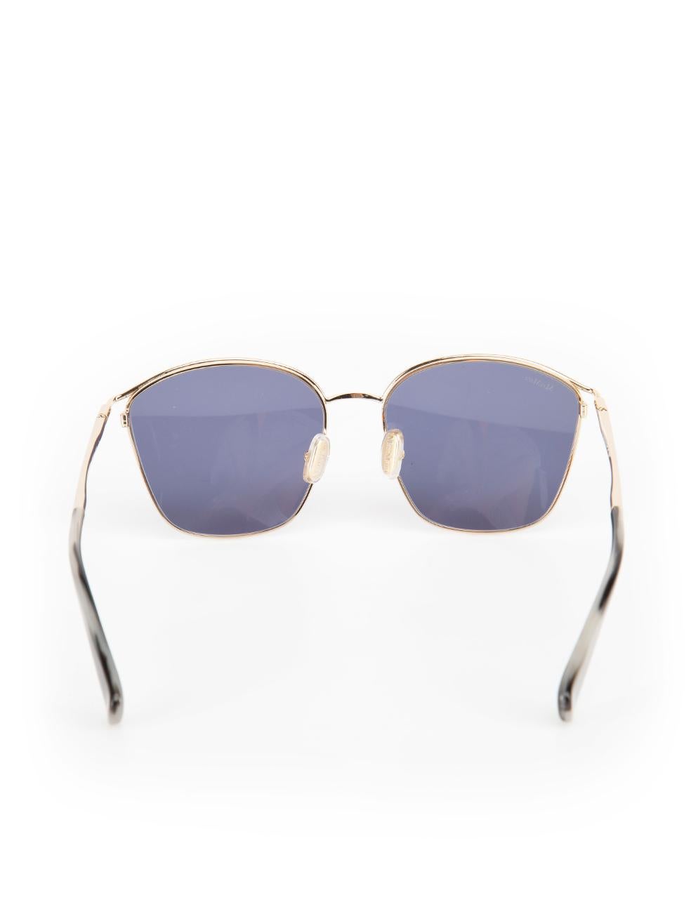 Gafas de sol Max Mara Metal Plateado Tintado Azul en Nuevo Estado en London, GB
