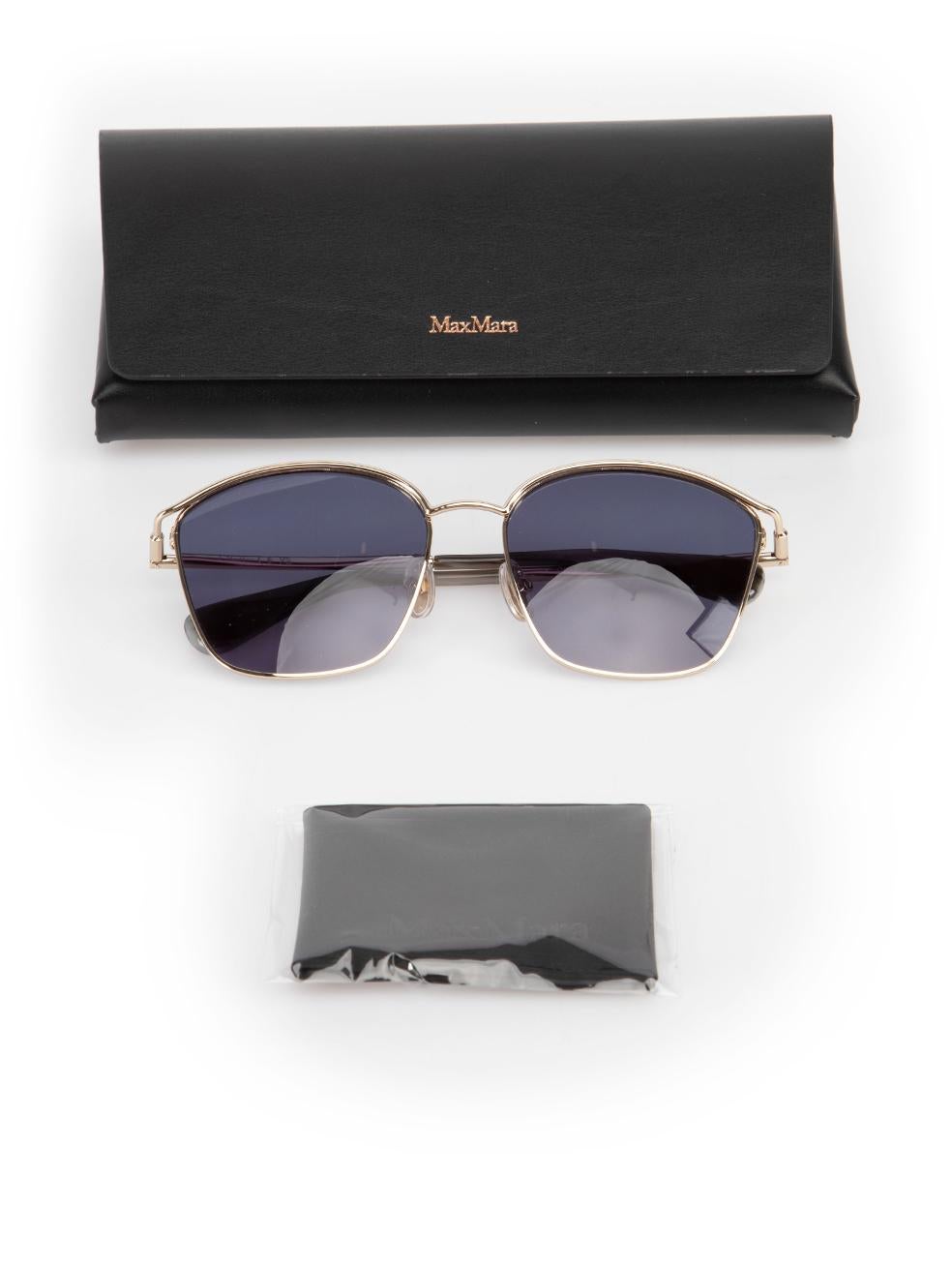 Gafas de sol Max Mara Metal Plateado Tintado Azul 3