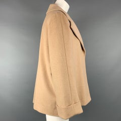 MAX MARA Size 12 Camel Hair Blend A-Line Jacket
