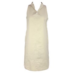 MAX MARA Size 4 Beige Polyester / Cotton Sleeveless Dress