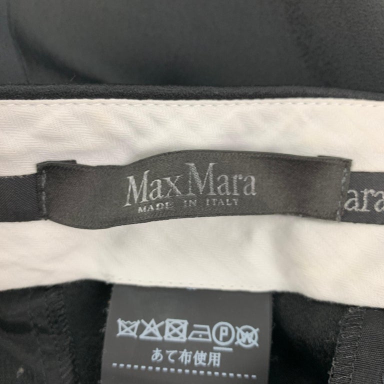 MAX MARA Size 6 Black Acetate Viscose Dress Pants For Sale at 1stDibs
