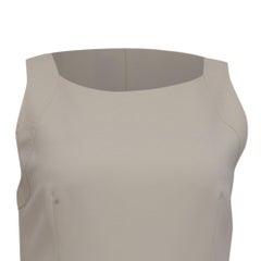 Ärmelloses Midi-Kleid von Max Mara aus elfenbeinfarbener Wolle