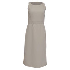Ärmelloses Midi-Kleid von Max Mara aus elfenbeinfarbener Wolle