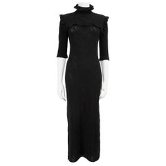 Max Mara Sport Max Black Knitted Maxi Dress Size M
