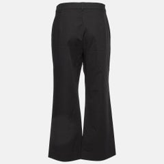 Maßgeschneiderte Max Mara Studio-Hose aus schwarzer Baumwolle XL