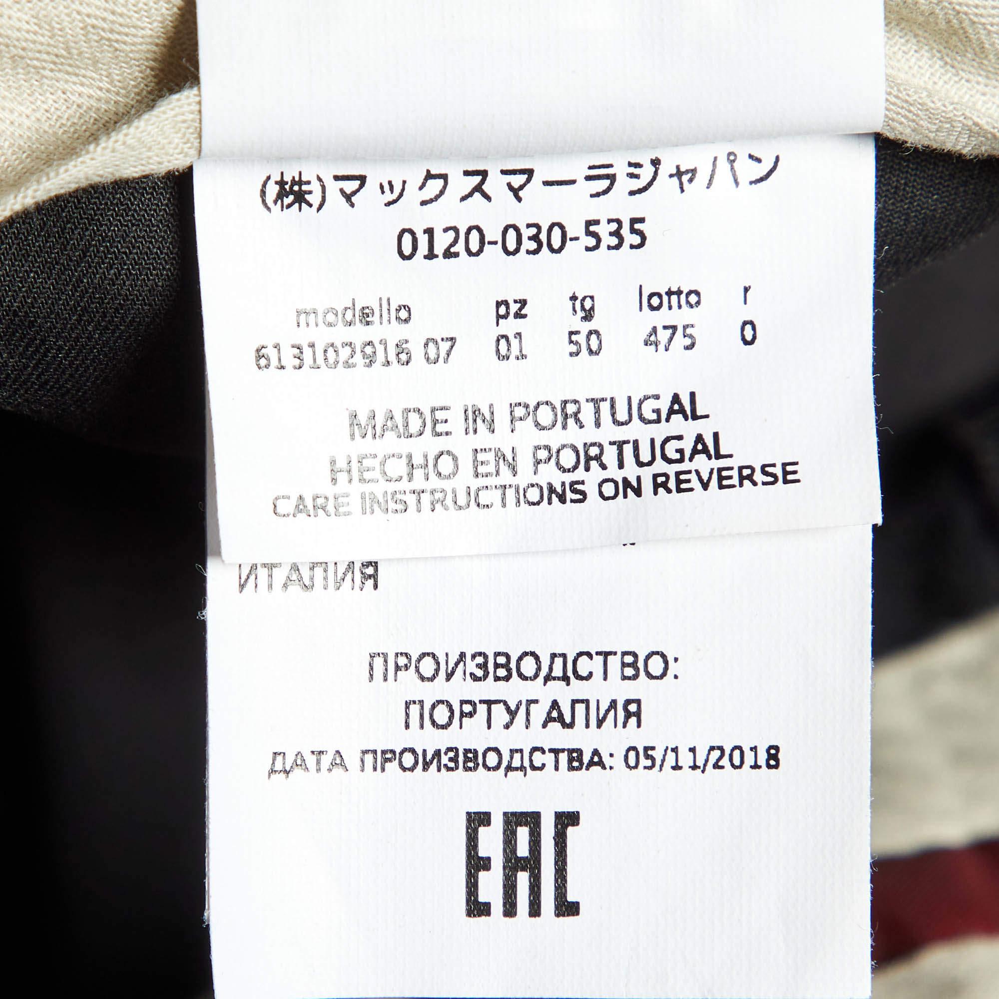 Maßgeschneiderte Max Mara Studio-Hose aus schwarzer Baumwolle XL im Angebot 1