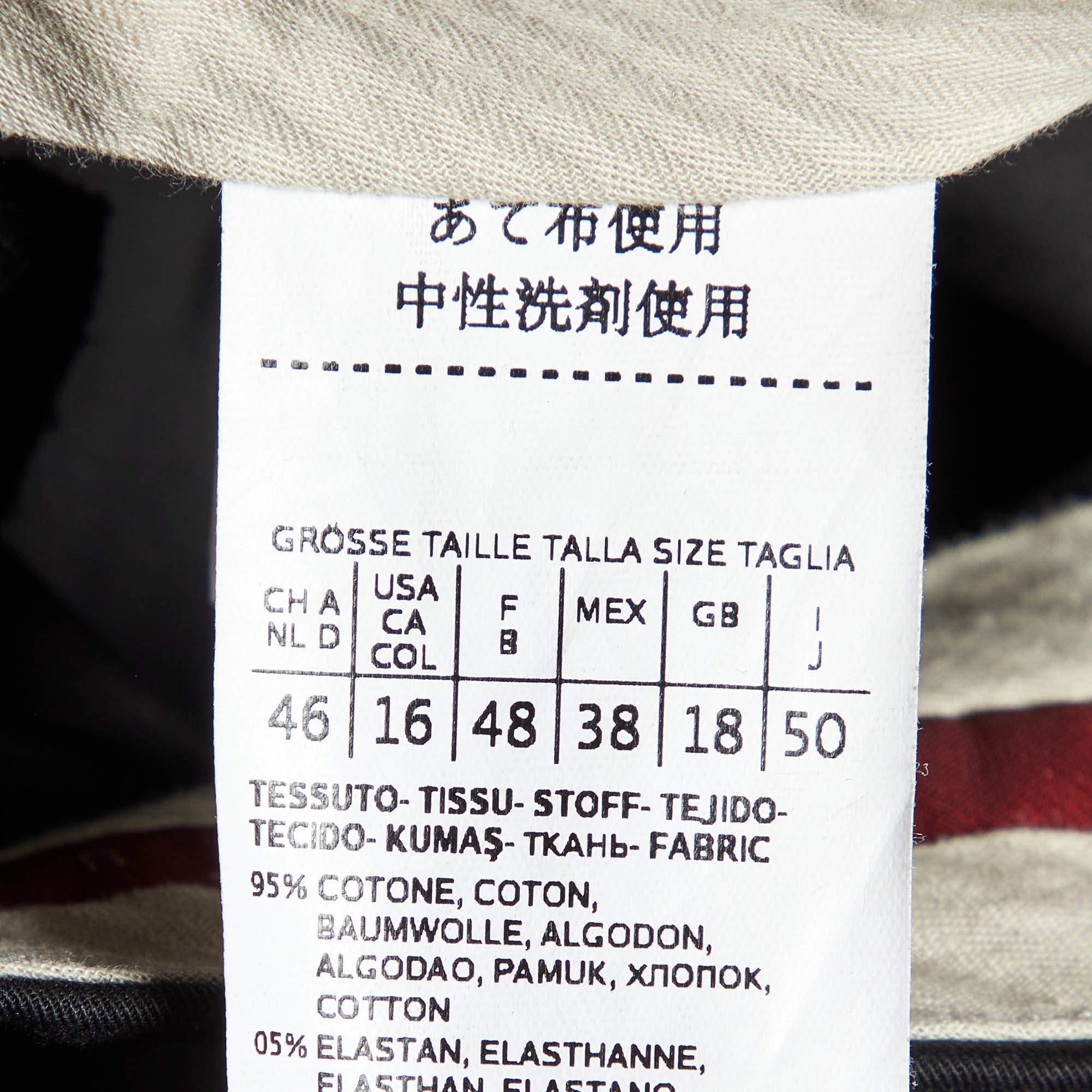 Maßgeschneiderte Max Mara Studio-Hose aus schwarzer Baumwolle XL im Angebot 2