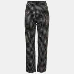 Max Mara Studio Black Print Stretch Knit Pants L