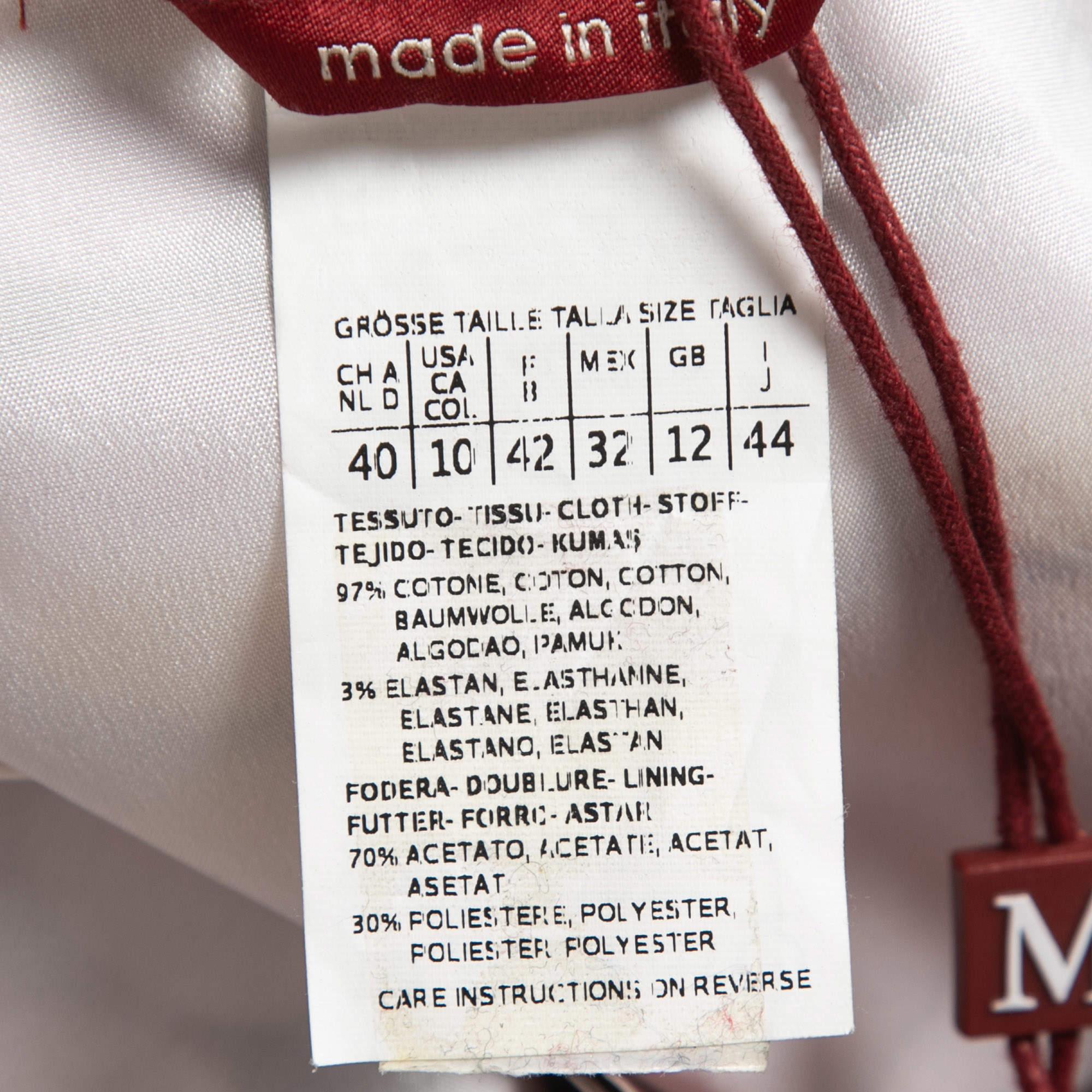 Women's Max Mara Studio Multicolor Printed Cotton Sleeveless Mini Dress M