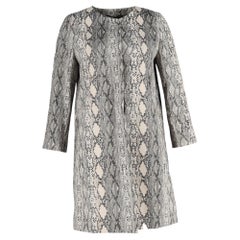 Max Mara Studio Panetto Coat in Animal Print Viscose