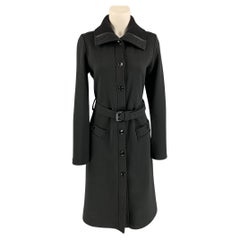 MAX MARA STUDIO Size M Black Wool & Acrylic Coat