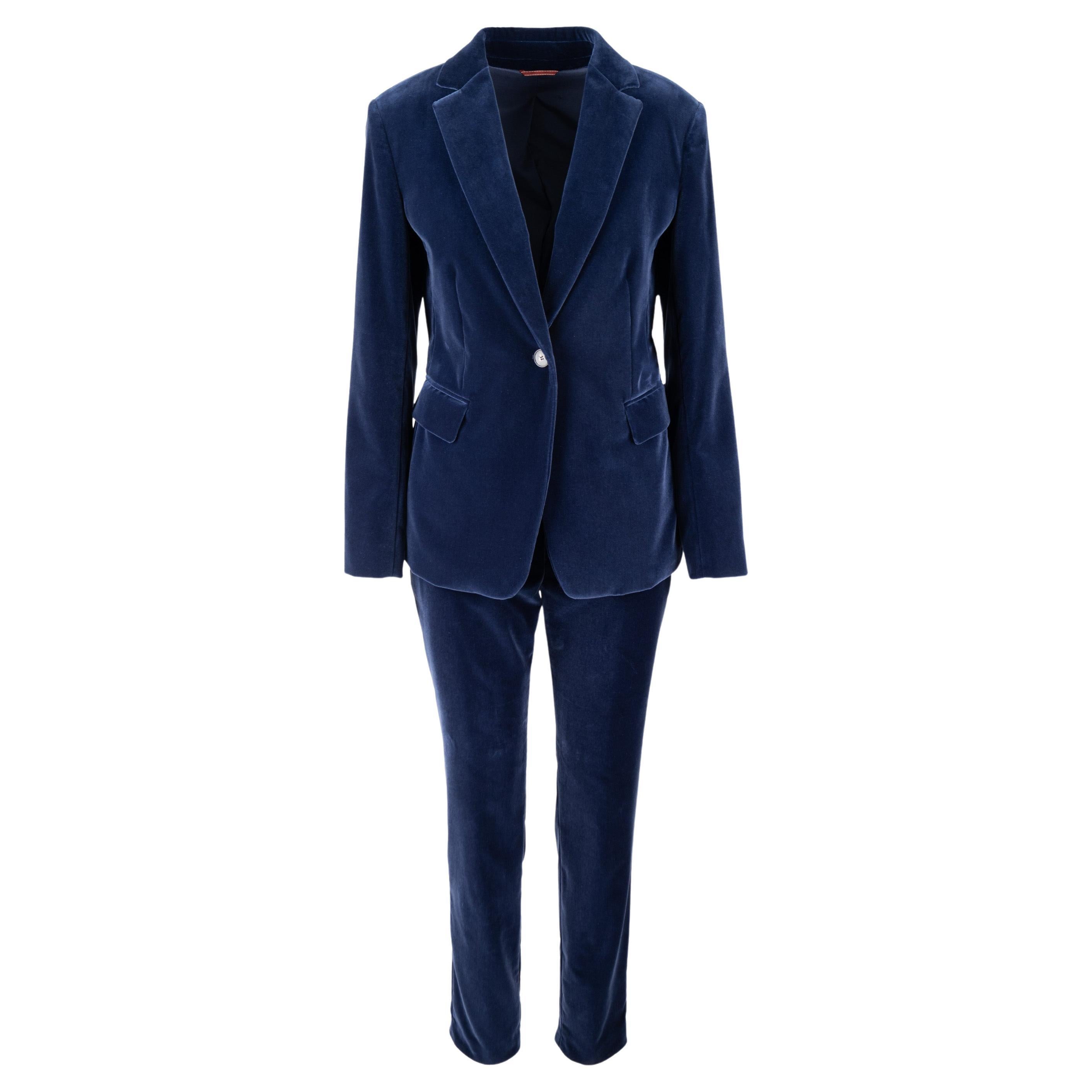 Max Mara Studio Velvet Suit For Sale