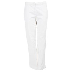 Max Mara Studio White Straight Leg Trousers Size S