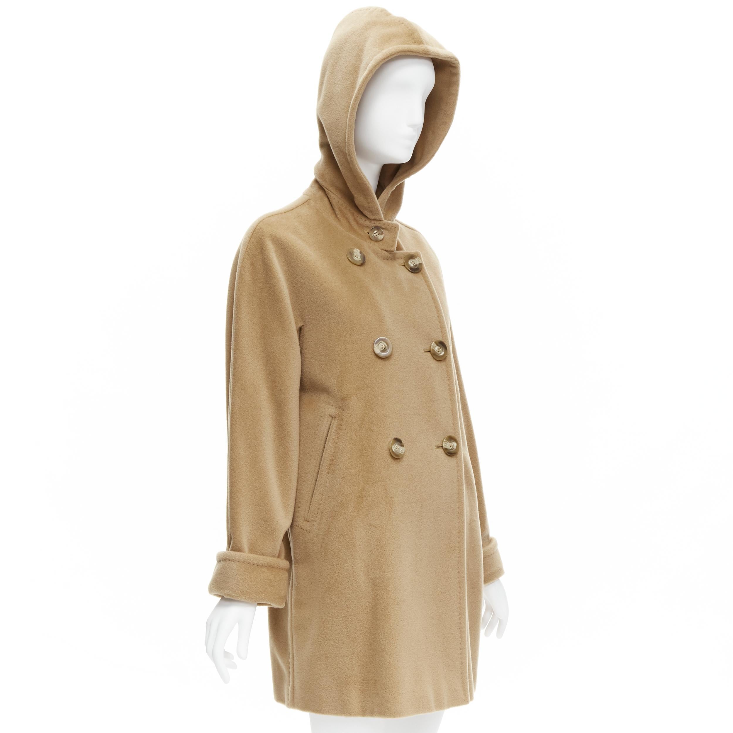 max mara hooded cashmere coat