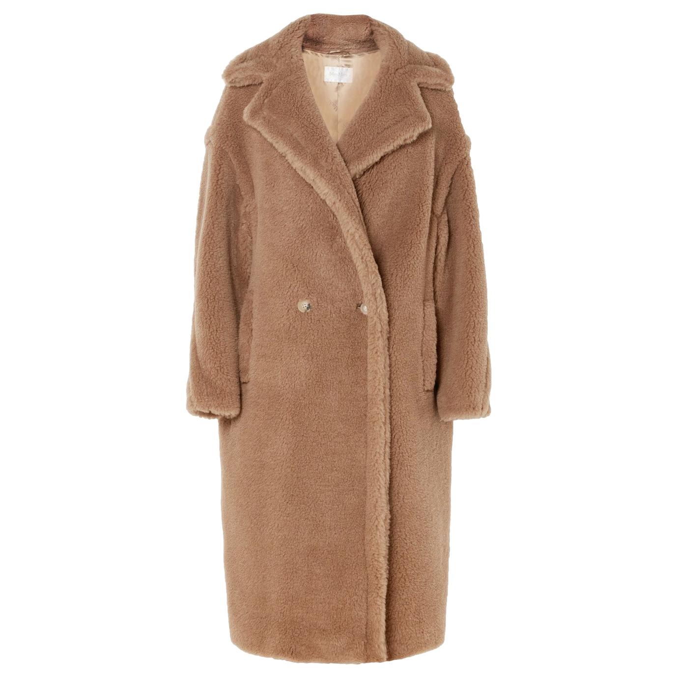Max Mara Teddy Bear Camel Hair and Silk Blend Coat