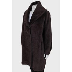 Max Mara Teddy Brown Wool Coat  Sz.M