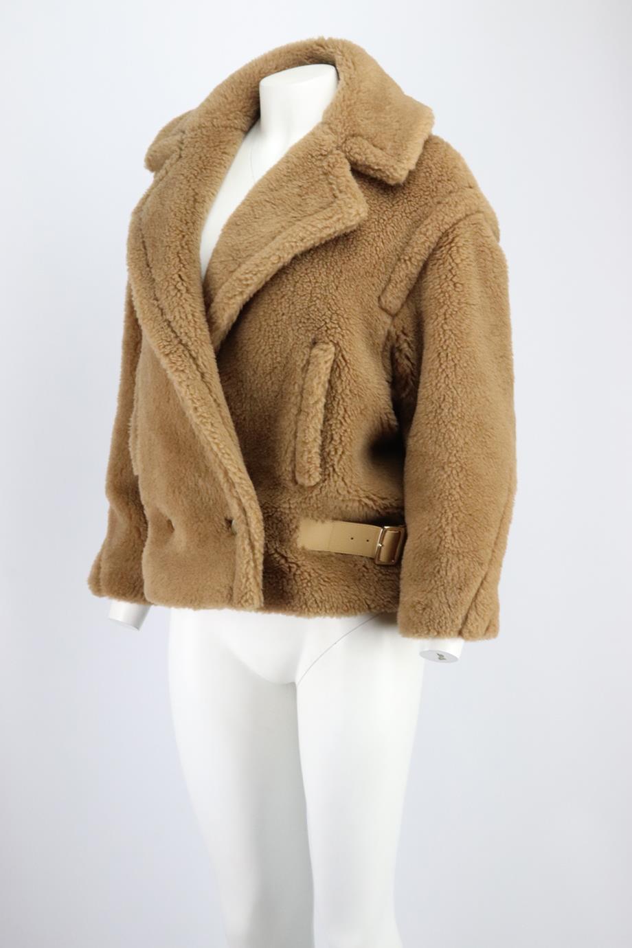 This 'Teddy' jacket by Max Mara was such a hit when it first launched in 2013 that it was reissued again and again - this oversized cropped style is made from camel hair woven with touches of silk for a super soft handle with ‘1951’ detail on the