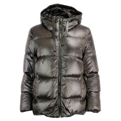 Used Max Mara The Cube Hooded Quilted Shell Down Jacket IT 42 UK 10