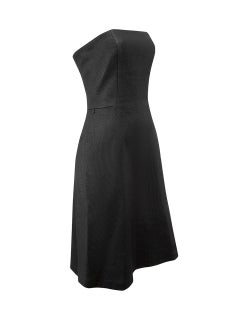 Max Mara Vintage Black Square Strapless Dress Size S