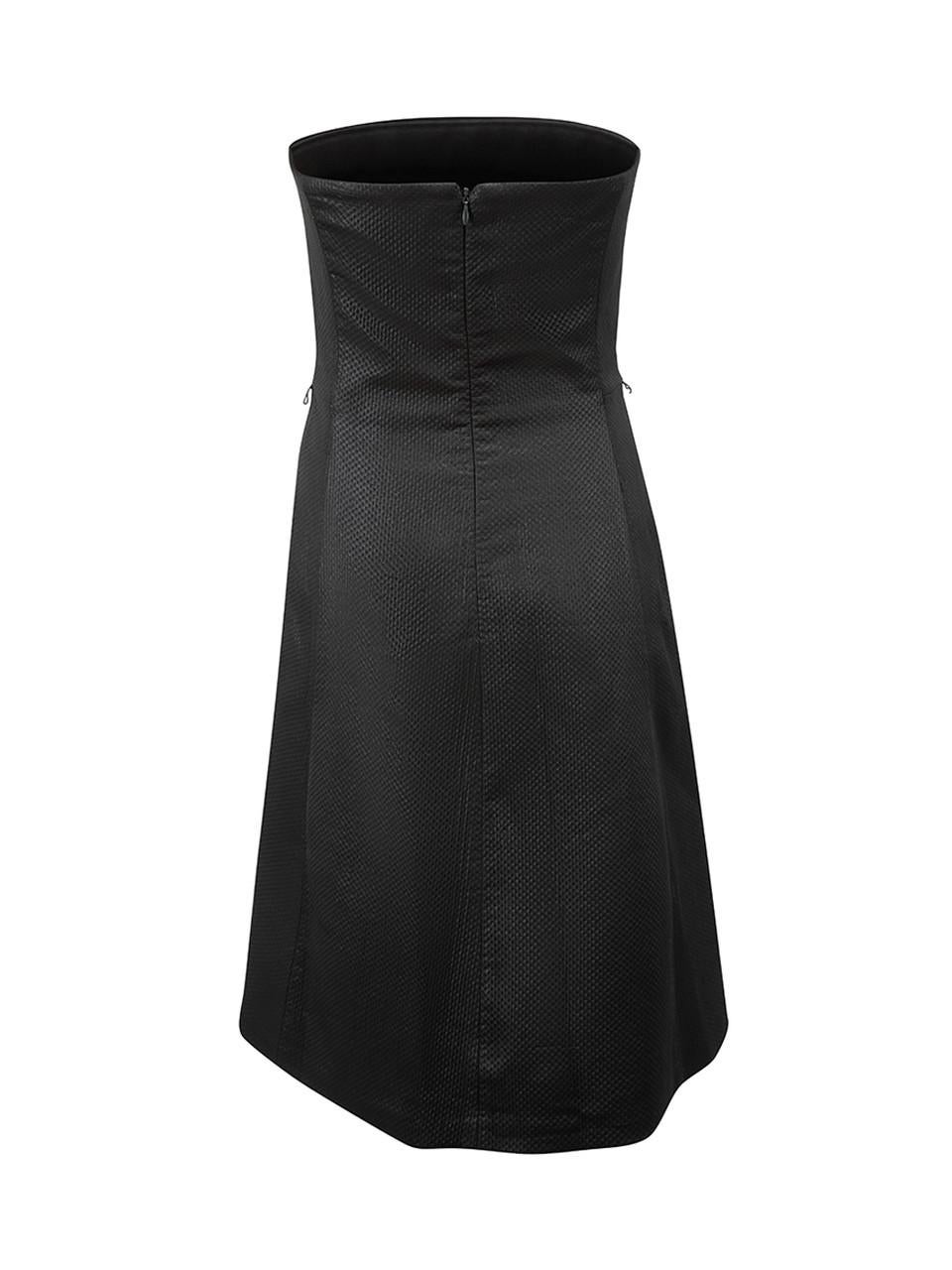 Max Mara Vintage Black Square Strapless Dress Size S In Excellent Condition For Sale In London, GB