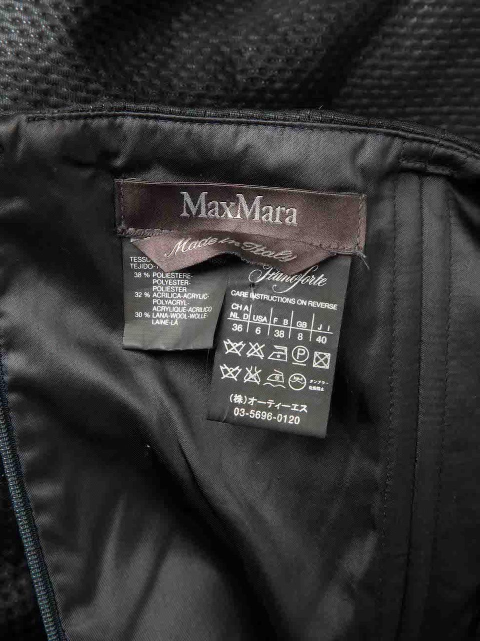 Max Mara Vintage Black Square Strapless Dress Taille S Pour femmes en vente