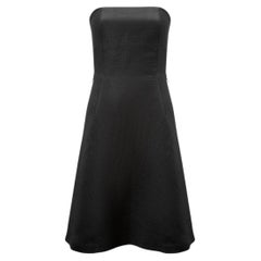 Max Mara Vintage Black Square Strapless Dress Size S