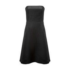 Max Mara Vintage Black Square Strapless Dress Size S