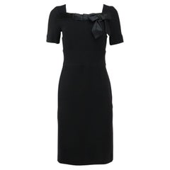 Max Mara Vintage Bow Detailed Crepe Midi Dress IT 42 UK 10