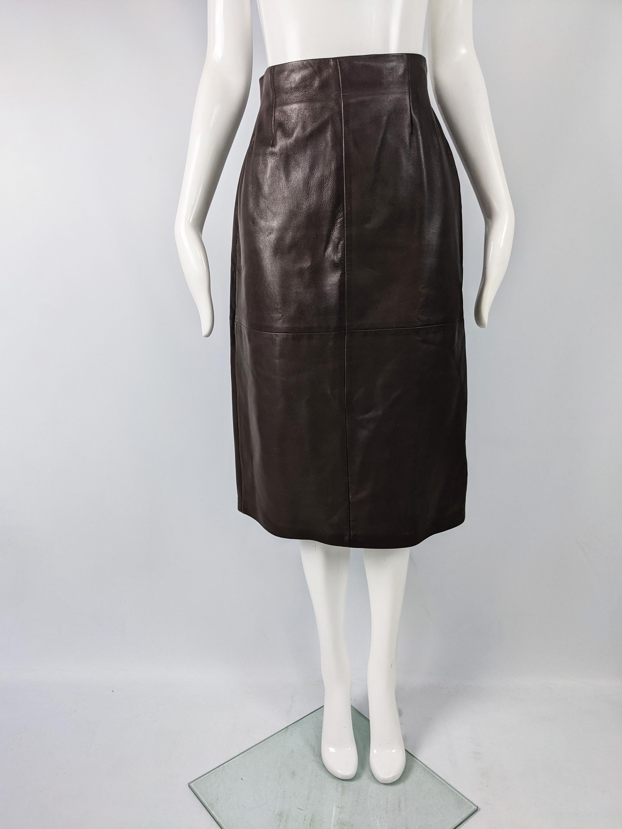 max mara leather skirt